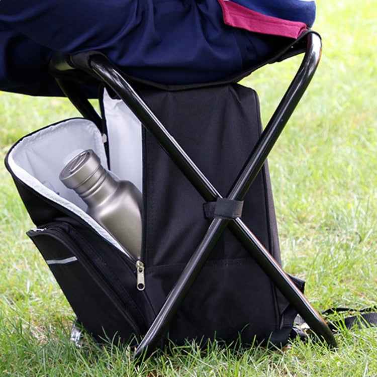 Outdoor Portable Folding Camping Chair Light Fishing Beach Chair Stainless Steel Pipe Folding Chair with Ice Bag