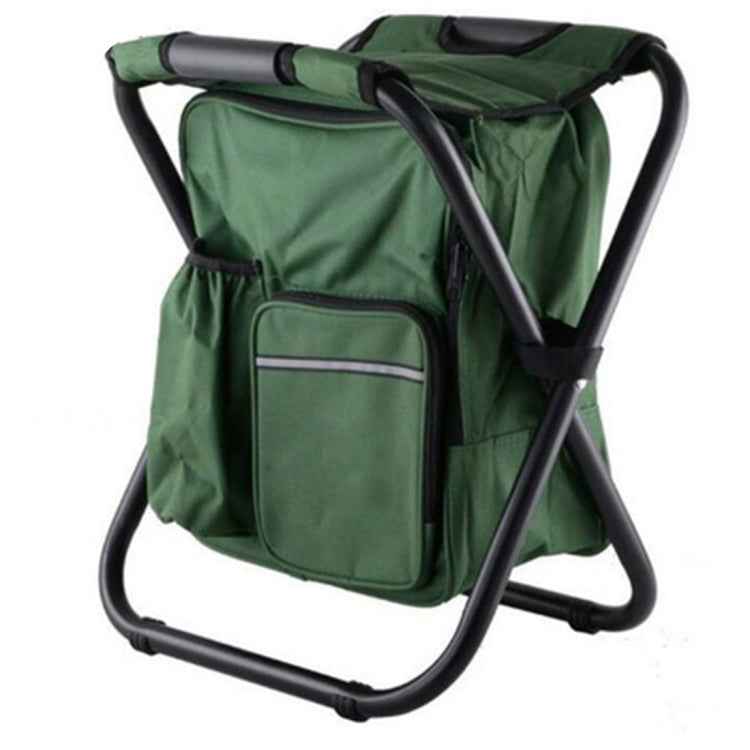 Outdoor Portable Folding Camping Chair Light Fishing Beach Chair Stainless Steel Pipe Folding Chair with Ice Bag