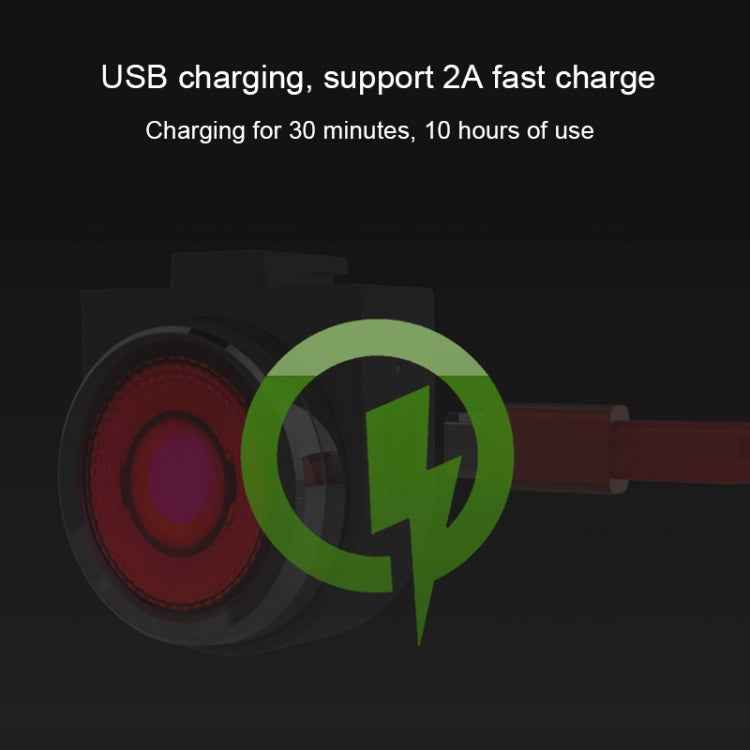 A0 IPX5 Waterproof Seven-color Bicycle USB Charging High Brightness Taillight