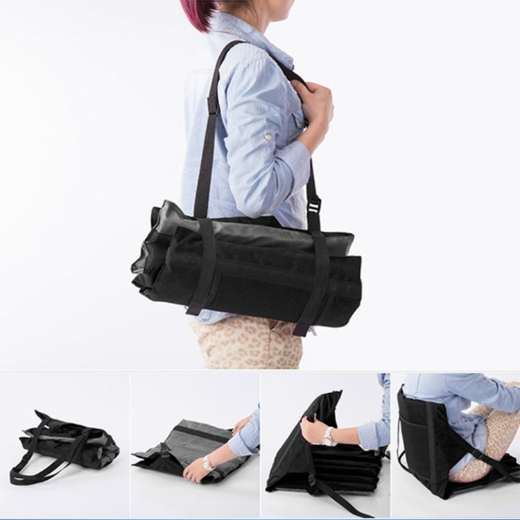 Outdoor Folding Seat Cushion With Backrest, Size: 78*40*2cm, CLS Folding Stool(Red), Folding Seat(Black)