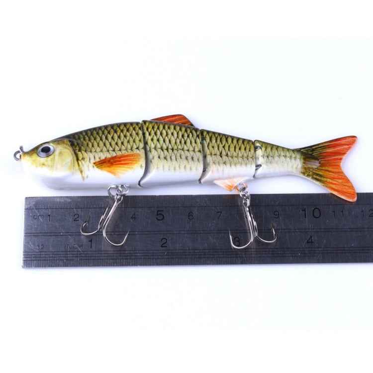 HENGJIA JM022-X 12cm 16.8g Multi-section Plastic Hard Baits Artificial Fishing Lures with Treble Hook, Random Color Delivery