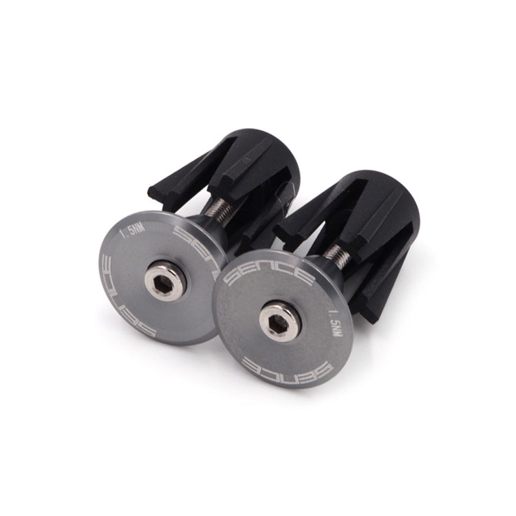 2 PCS Bicycle Bike Aluminum Handlebar End Plugs, 17mm Grey