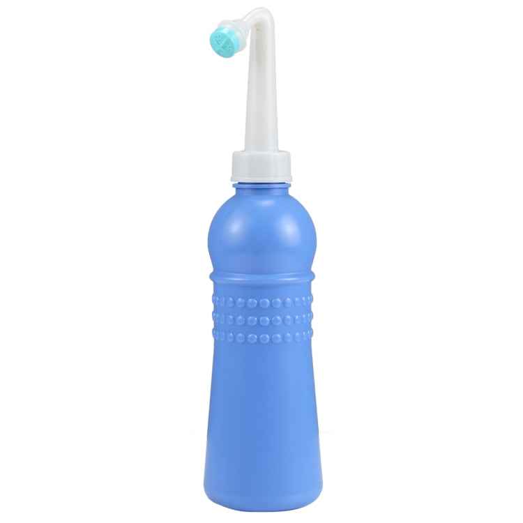 MDT-002 500ml Portable Handheld Travel Bidet Women Vaginal Washing Sprayer, (Dark Blue), (Blue)