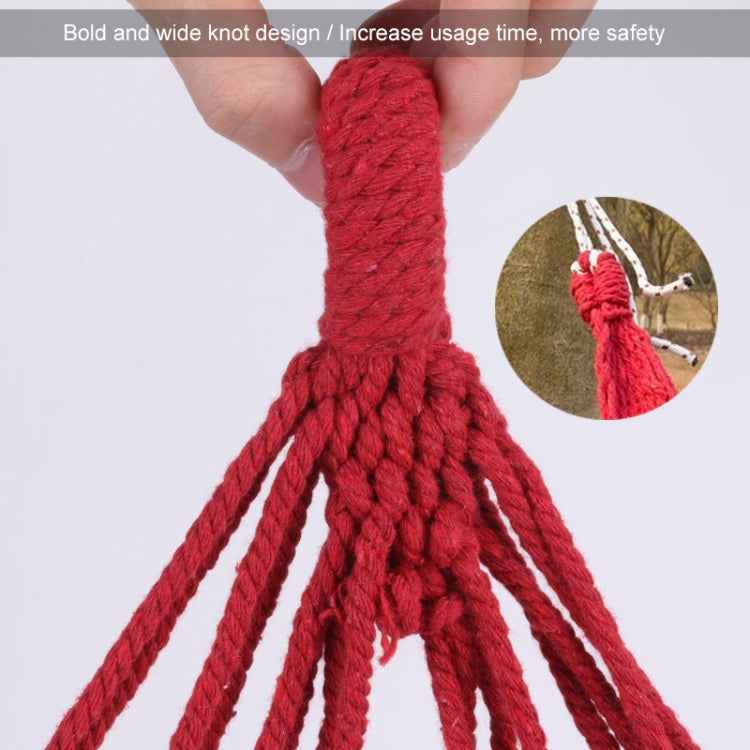 Outdoor Rollover-resistant Single Person Canvas Hammock Portable Beach Swing Bed with Wooden Sticks, Size: 185 x 80cm