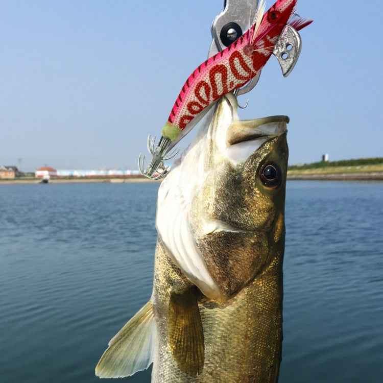 HENGJIA 8cm Plastic Hard Baits Squid Fishing Lures Decoy Wood Shrimp Baits