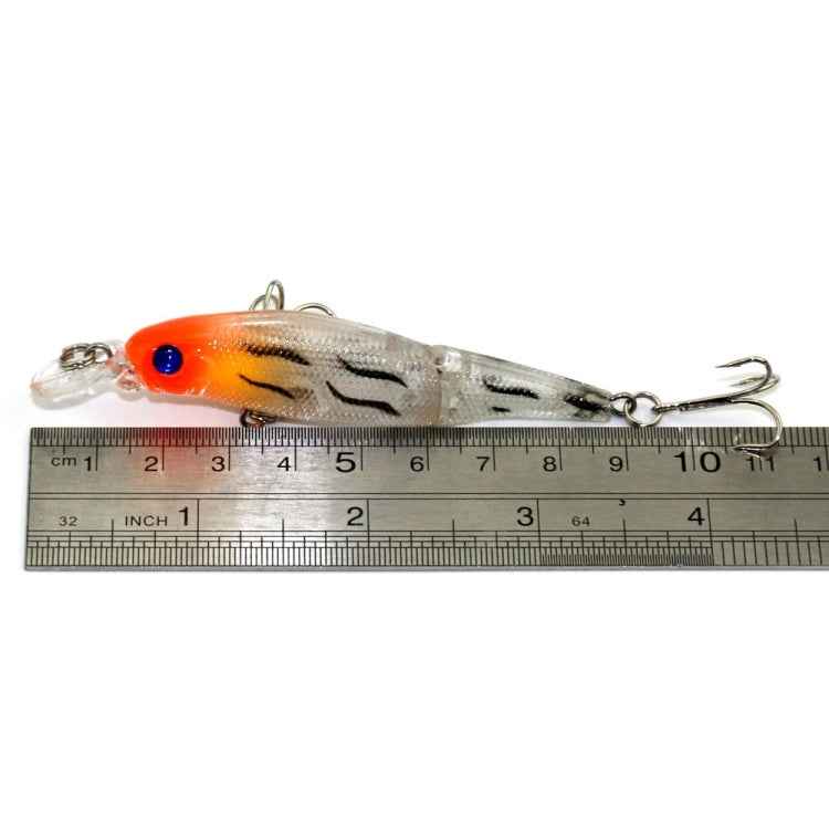 HENGJIA JM010-X 6# 8.8cm 7.4g 2-section Plastic Hard Baits Artificial Fishing Lures with Treble Hook, Random Color Delivery