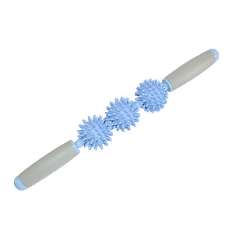 Yoga Health Care Triple Hedgehog Balls Neck Leg Hand Muscle Massage Stick