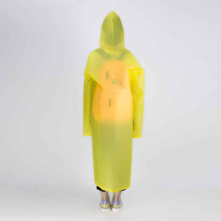 Long Sleeve Cuff Windproof Upgrade Version of One-piece Environmental Protection Transparent Raincoat Average Size