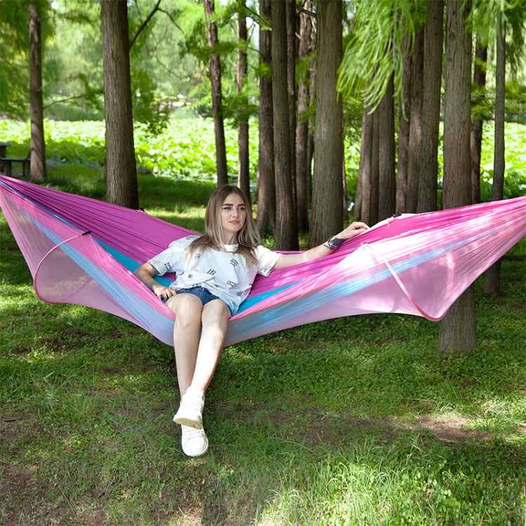 Portable Outdoor Camping Full-automatic Nylon Parachute Hammock with Mosquito Nets, Size : 290 x 140cm