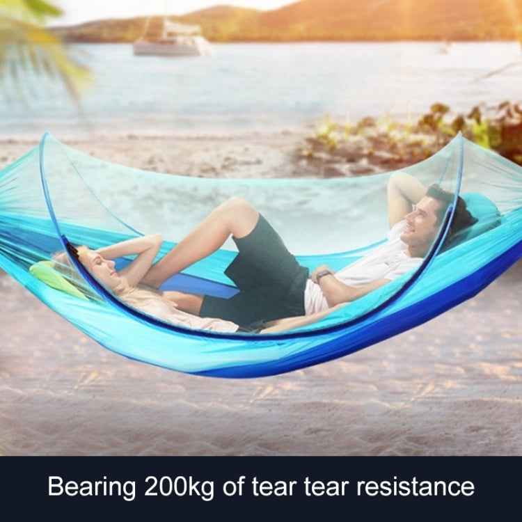 Portable Outdoor Camping Full-automatic Nylon Parachute Hammock with Mosquito Nets, Size : 290 x 140cm