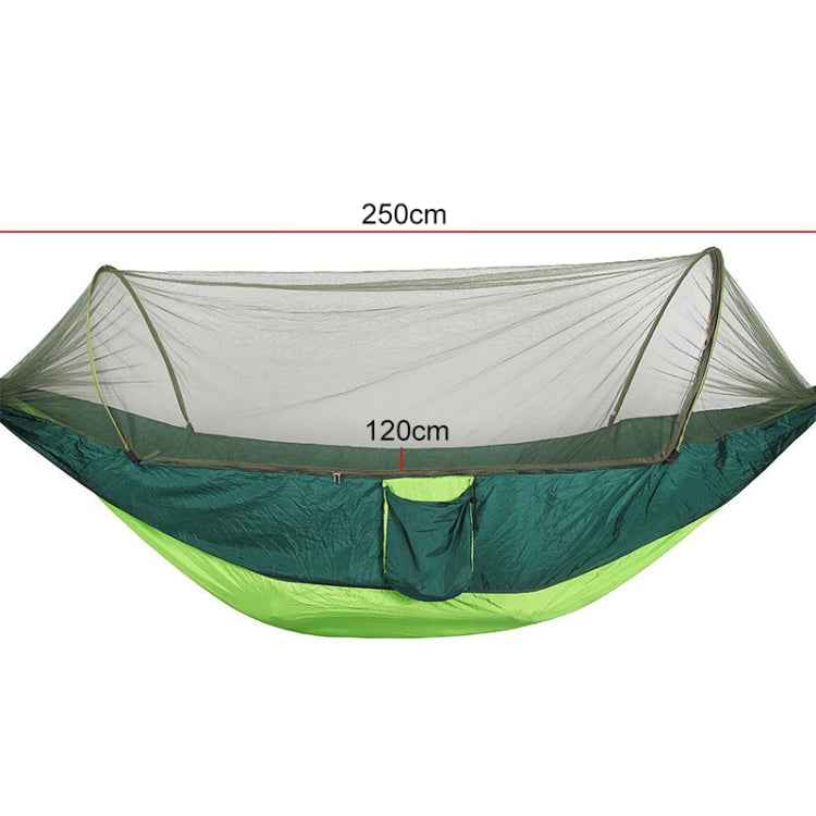 Portable Outdoor Camping Full-automatic Nylon Parachute Hammock with Mosquito Nets, Size : 250 x 120cm