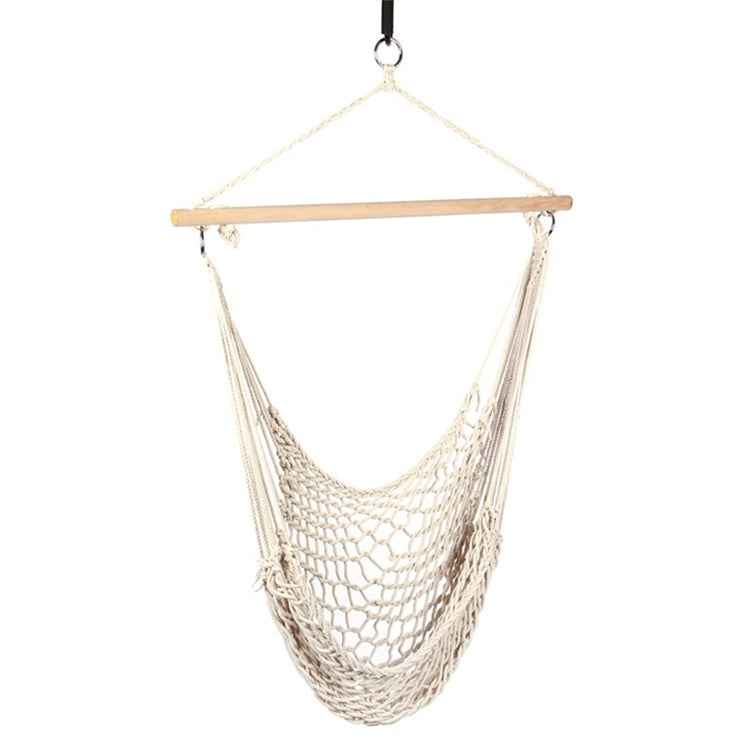 Aotu AT6732 Outdoor Cotton Rope Net Swing Frame Hanging Chair Hammock, Size: 130x90cm
