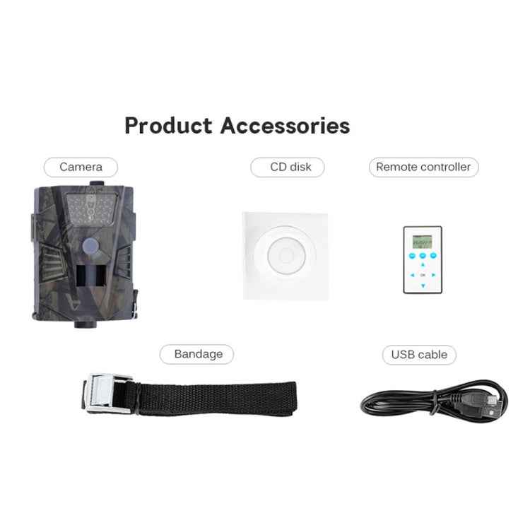 HT-001 1MP IP54 Waterproof IR Night Vision Security Hunting Trail Camera, Novatek96220 Program, 120 Degree Wide Angle, 100 Degree PIR Sensing Angle