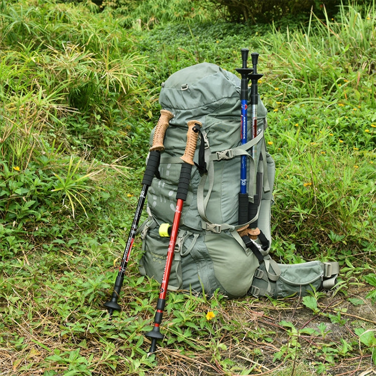 Aotu AT7551 135cm Aluminum Alloy Outdoor Camping Corky Trekking Poles, Black#135cm, Blue#135cm, Red#135cm, Silver#135cm