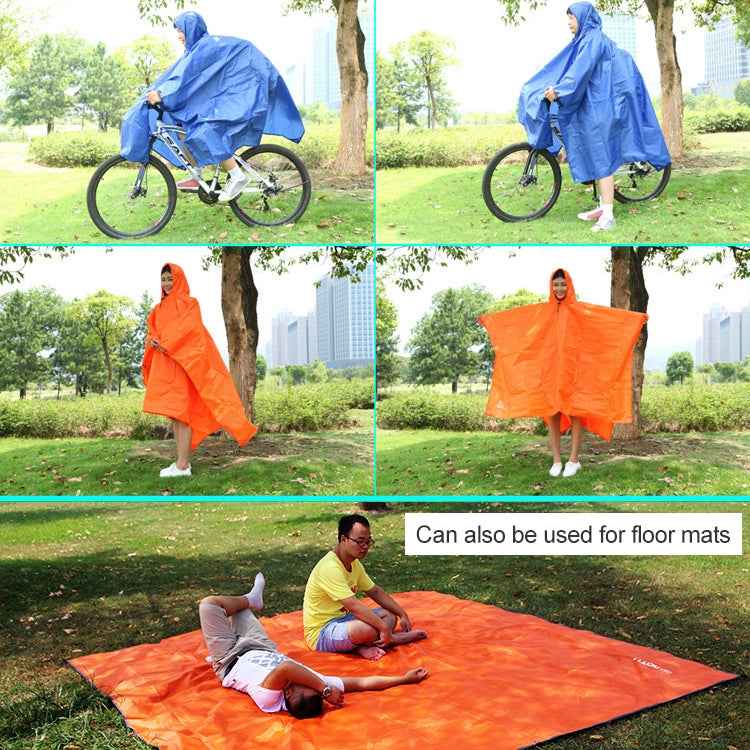 3 in 1 Aotu AT6927 Multifunctional Outdoor Camp Riding Raincoat Picnic Blanket, Size: 217x143cm
