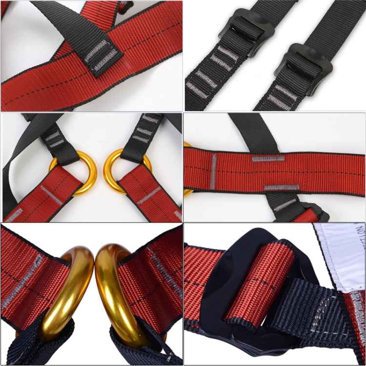 XINDA XDA9516 Outdoor Rock Climbing Polyester High-strength Wire Adjustable Downhill Whole Body Safety Belt Children Size: S