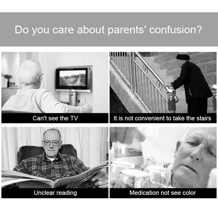 Rimless Anti Blue-ray Blue Film Lenses Presbyopic Glasses, +3.00D, +3.00D