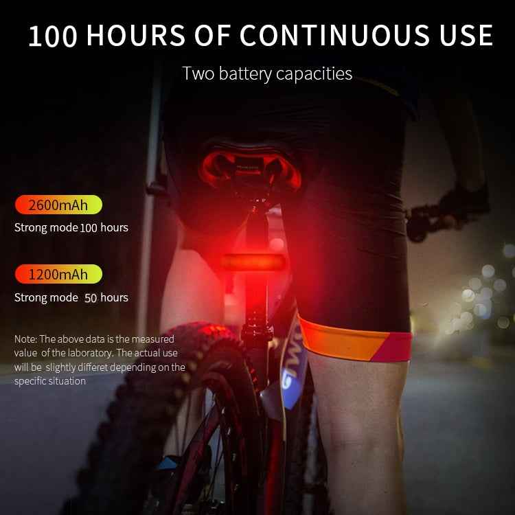 A02 Bicycle Taillight Bicycle Riding Motorcycle Electric Car LED Mountain Bike USB Charging Safety Warning Light (50 Hours, Color Box)