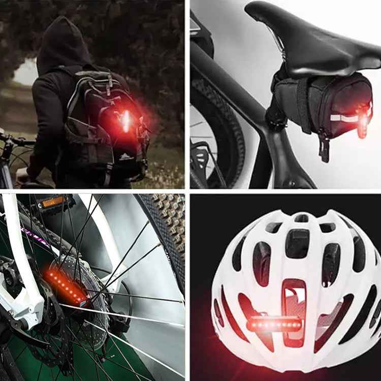 A02 Bicycle Taillight Bicycle Riding Motorcycle Electric Car LED Mountain Bike USB Charging Safety Warning Light (100 Hours, Plastic Bag)