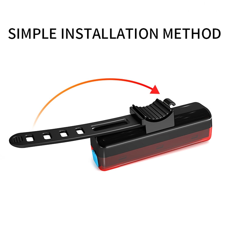 A02 Bicycle Taillight Bicycle Riding Motorcycle Electric Car LED Mountain Bike USB Charging Safety Warning Light (50 Hours, Plastic Bag), 50 Hours, Plastic Bag