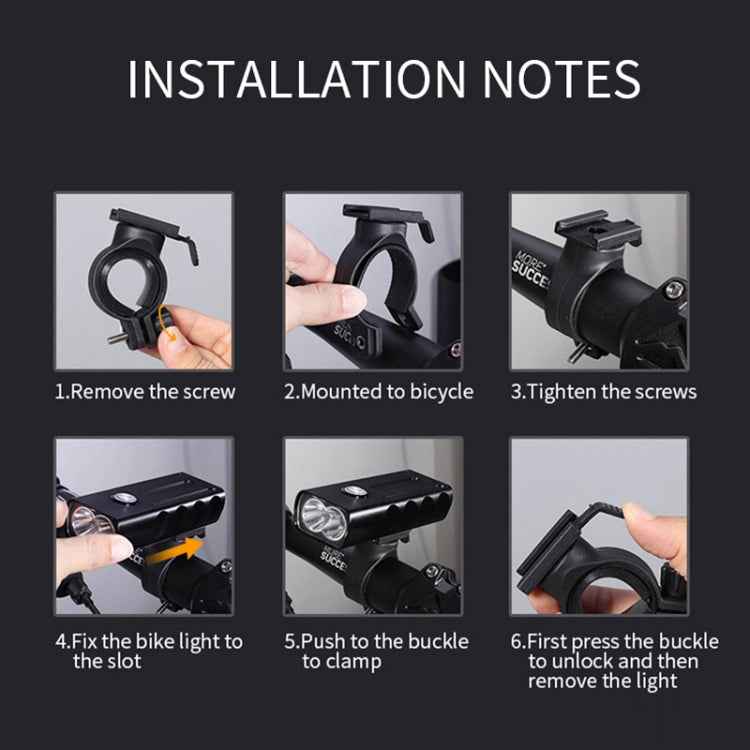 BX2 USB Charging Bicycle Light Front Handlebar Led Light (3 Hours, T6+Gem Lamp)