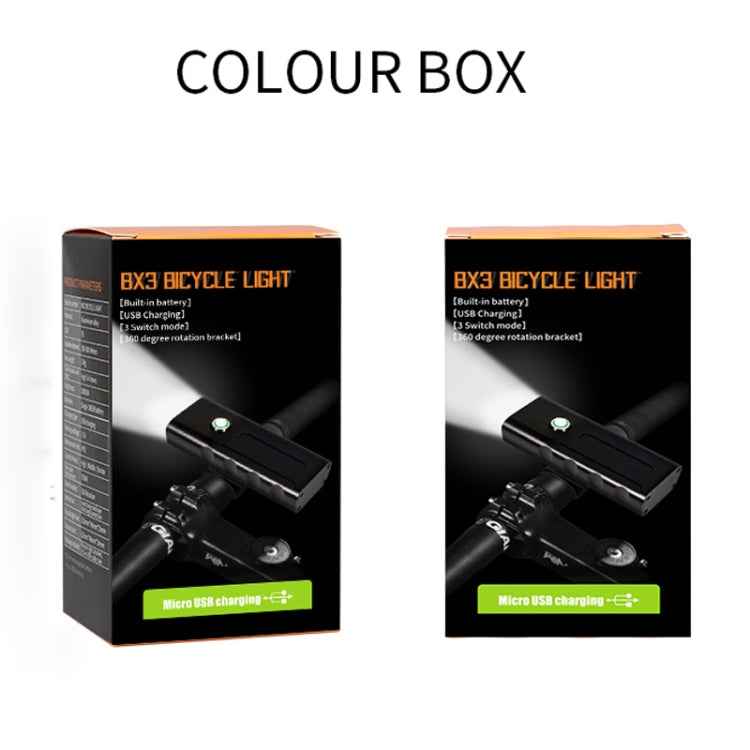 BX2 USB Charging Bicycle Light Front Handlebar Led Light (3 Hours, T6+A02 Lamp)