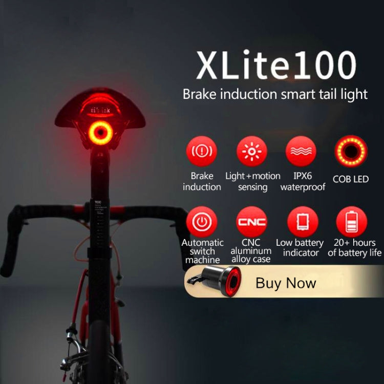 XLITE100- ETA100 IPX-6 Detachable USB Rechargeable Intelligent Sensor Brake Taillight, Common Style