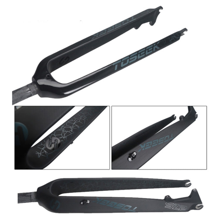 TOSEEK Ultra Light 26 Inch 385mm Mountain Bike Full Carbon Front Fork Straight Tube Disc Brake, 26 Inch 385mm