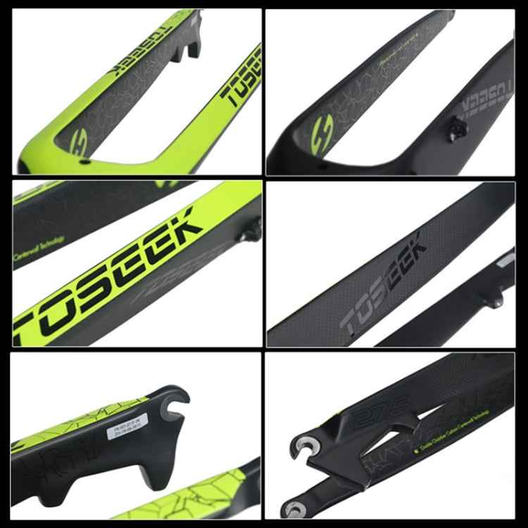 TOSEEK Ultra Light 26 Inch 385mm Mountain Bike Full Carbon Front Fork Straight Tube Disc Brake