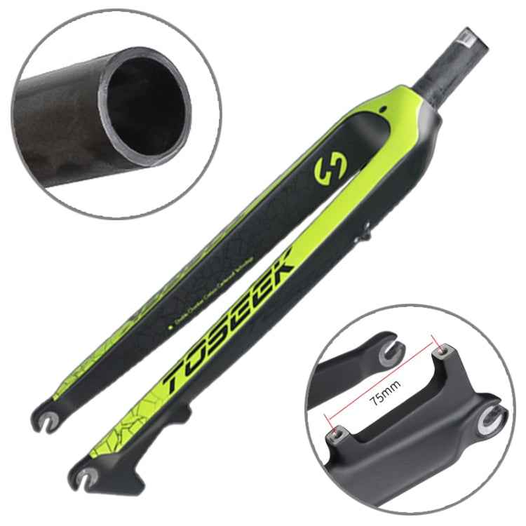 TOSEEK Ultra Light 27.5 Inch 405mm Mountain Bike Full Carbon Front Fork Straight Head Tube Disc Brake