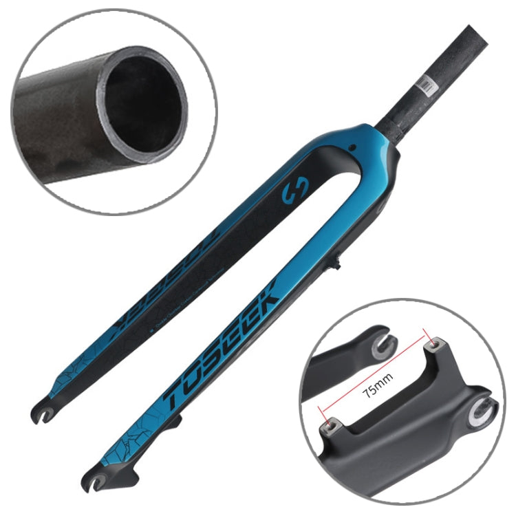 TOSEEK Ultra Light 27.5 Inch 405mm Mountain Bike Full Carbon Front Fork Straight Head Tube Disc Brake, 27.5 Inch 405mm