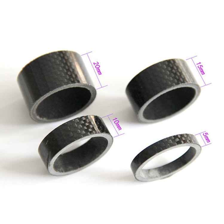 Bicycle Front Fork Headset Carbon Fiber Gasket Stem Wrist Backing Ring 3K Carbon Fiber 5 / 10 / 15 / 20mm