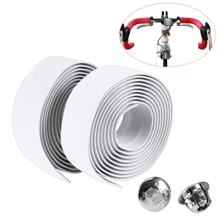 1 Pair Cycling Road Bike Sports Bicycle Cork Handlebar Tape Wrap + 2 Bar Plug, 2m Black, 2m Pink, 2m Green, 2m Blue, 2m Red, 2m White, 2m Yellow