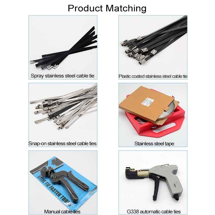 100 PCS 4.6x500mm Stainless Steel Metal Cable Ties Tie Zip Wrap Exhaust Heat Straps Induction Pipe