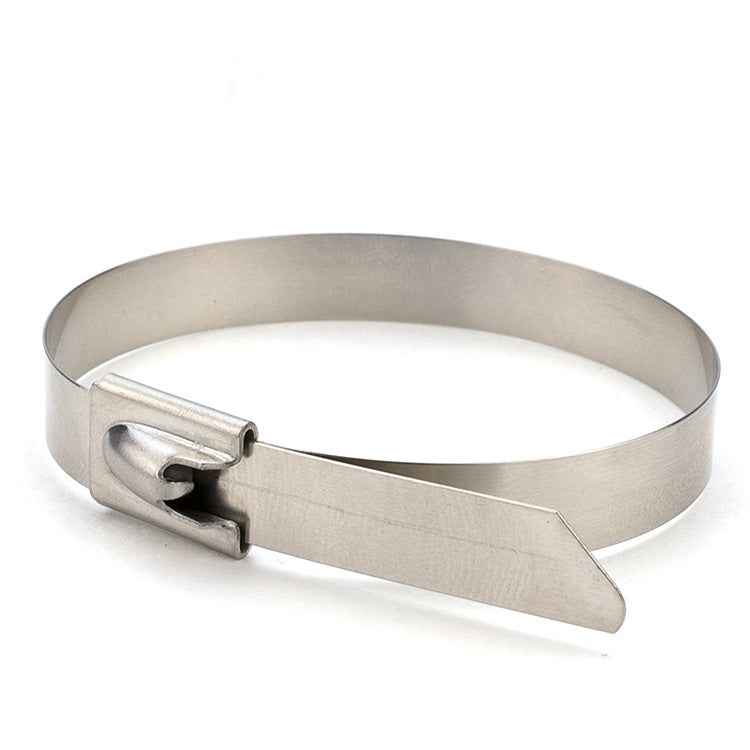 100 PCS 4.6x550mm Stainless Steel Metal Cable Ties Tie Zip Wrap Exhaust Heat Straps Induction Pipe