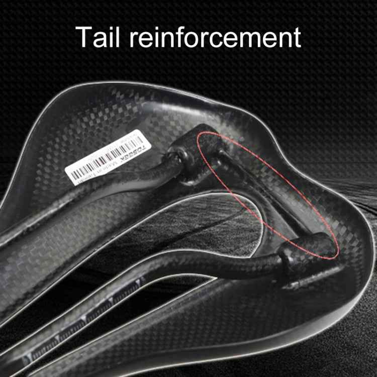 TOSEEK Road Bike Carbon Fiber Seat Bicycle Hollow Seat Saddle, 3K Texture + Extinction