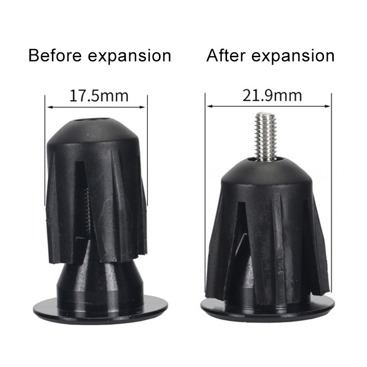 TOSEEK 1 Pair Mountain Bike Handlebar Grips Caps End Plug Aluminum Alloy Bicycle Bar Ends Plug