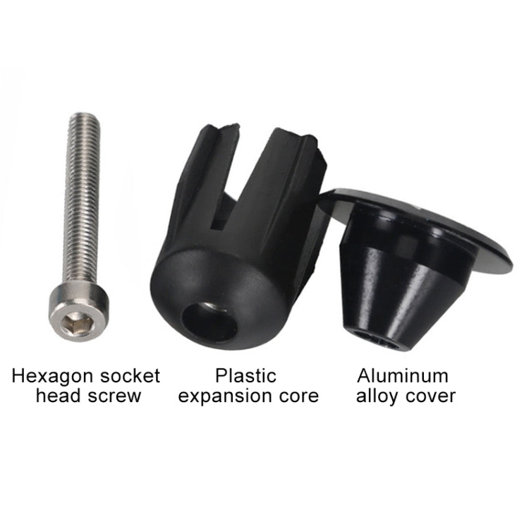 TOSEEK 1 Pair Mountain Bike Handlebar Grips Caps End Plug Aluminum Alloy Bicycle Bar Ends Plug