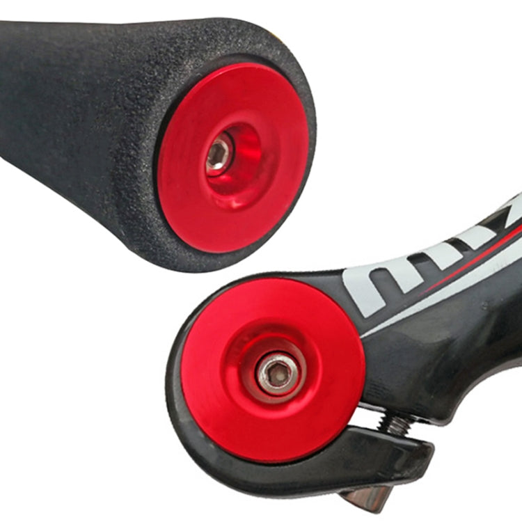 TOSEEK 1 Pair Mountain Bike Handlebar Grips Caps End Plug Aluminum Alloy Bicycle Bar Ends Plug