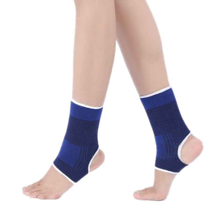 2 PCS Elastic Sports Ankle Support Guards, Size: 19 x 8cm (Royal Blue), Ankle Support Size: 8 x 19cm