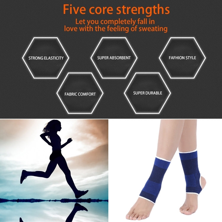 2 PCS Elastic Sports Ankle Support Guards, Size: 19 x 8cm (Royal Blue), Ankle Support Size: 8 x 19cm