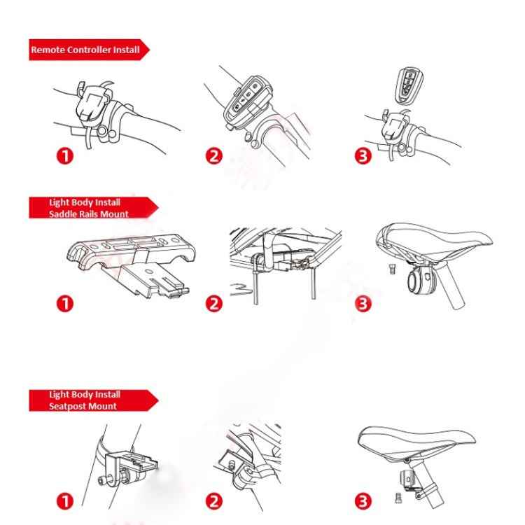 Antusi A8 Portable Rechargeable Rear Light Wireless Theft Alarm