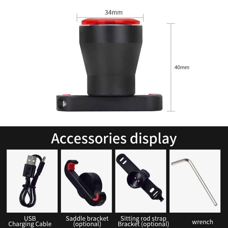 Antusi Q5 Bicycle Rear Light Automatic Brake Induction Taillight