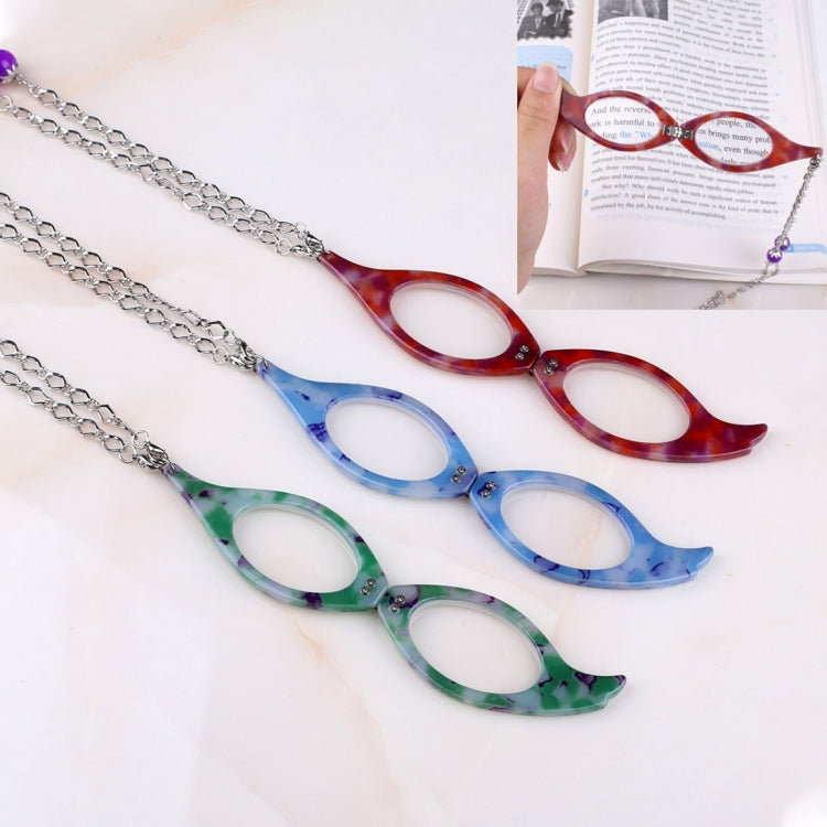Necklace Pendant Handheld Folding Reading Glasses + 1.50D Rndom Color Delivery, 1.50D