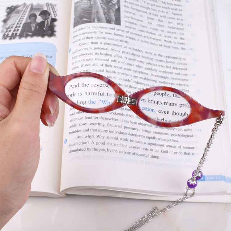 Necklace Pendant Handheld Folding Reading Glasses + 1.50D Rndom Color Delivery, 1.50D