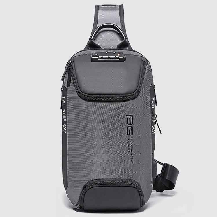 BANGE Men Security USB Chest Bag Portable Outdoor Shoulder Bag