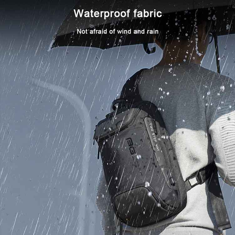 BANGE Men Security USB Chest Bag Portable Outdoor Shoulder Bag