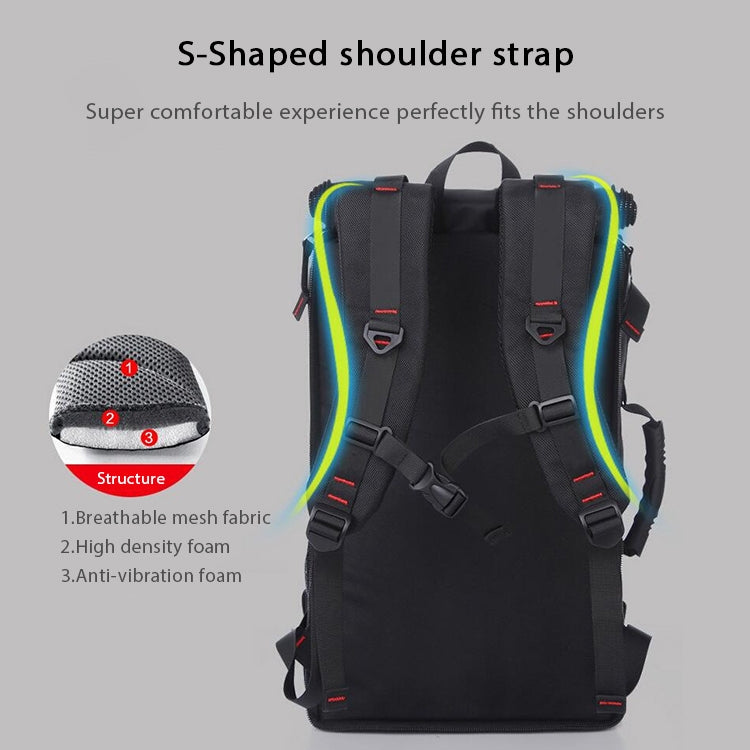 KAKA Large Capacity Backpack Men Travel Bag Leisure Student Waterproof Shoulders Bag with Lock, KAKA Shoulders Bag