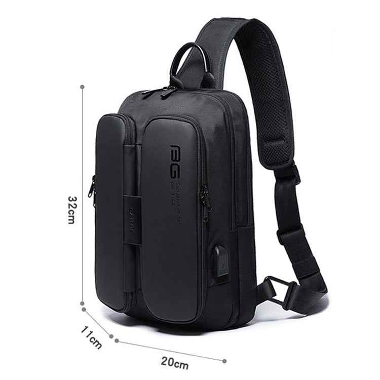 BANGE Fashion Casual Shoulder Bag Outdoor USB Chest Bag