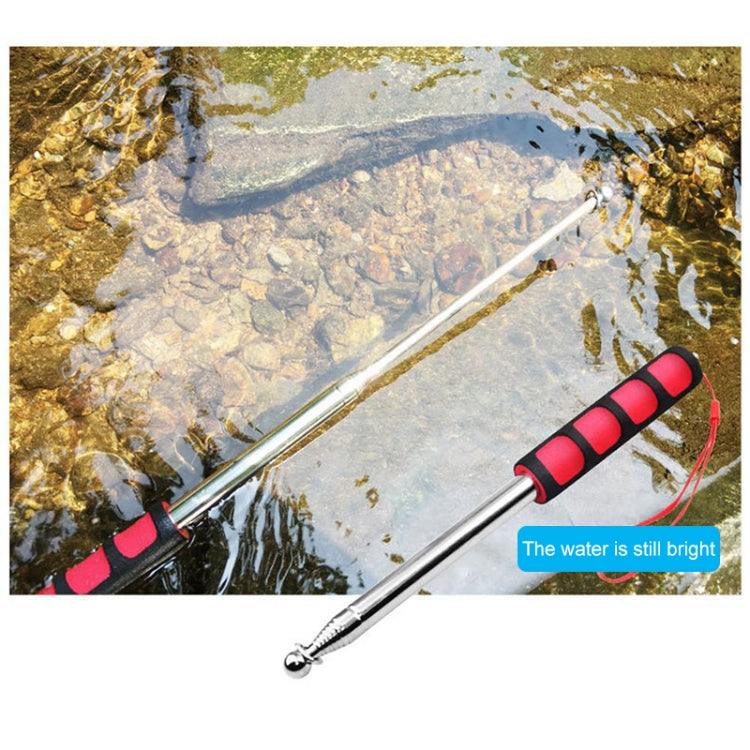 2.5M 10 Knots Telescopic Stainless Steel Rubber Sleeve Teaching Stick Guide Signal Flag, Random Color Delivery, 2.5M 10 Knots